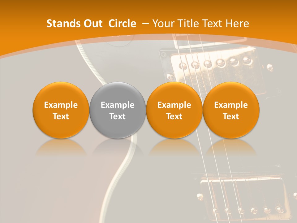 Rock Guitar Black PowerPoint Template