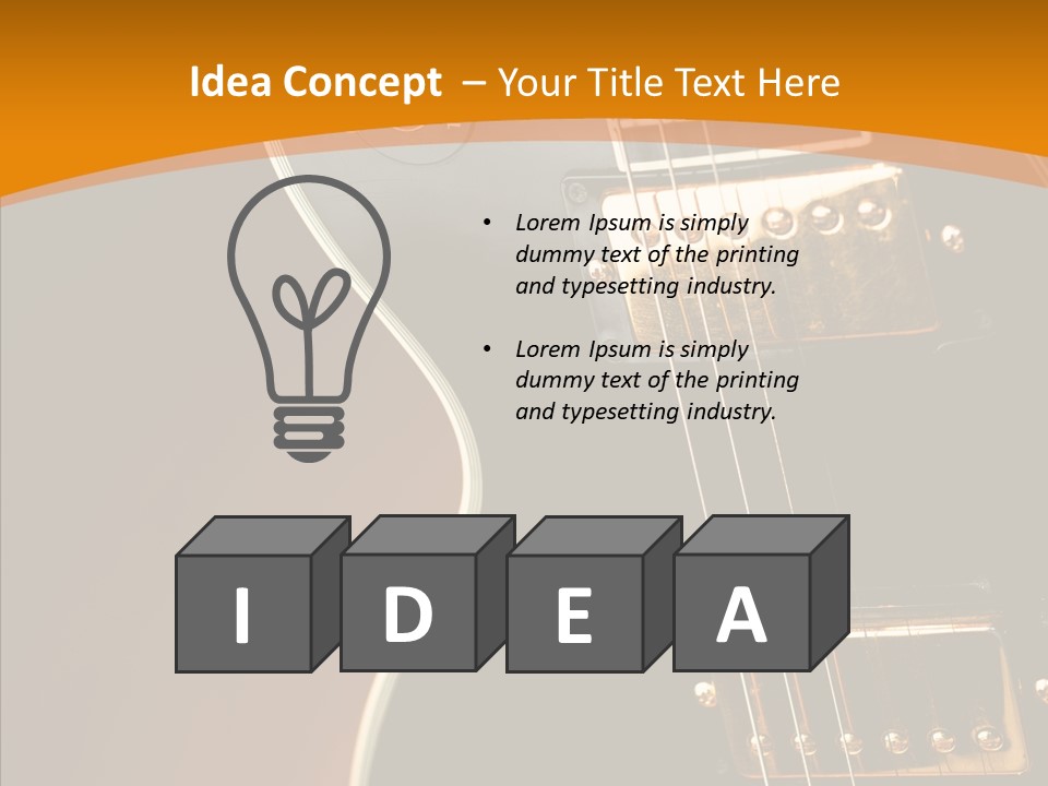 Rock Guitar Black PowerPoint Template