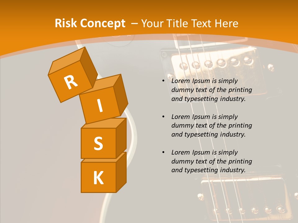 Rock Guitar Black PowerPoint Template