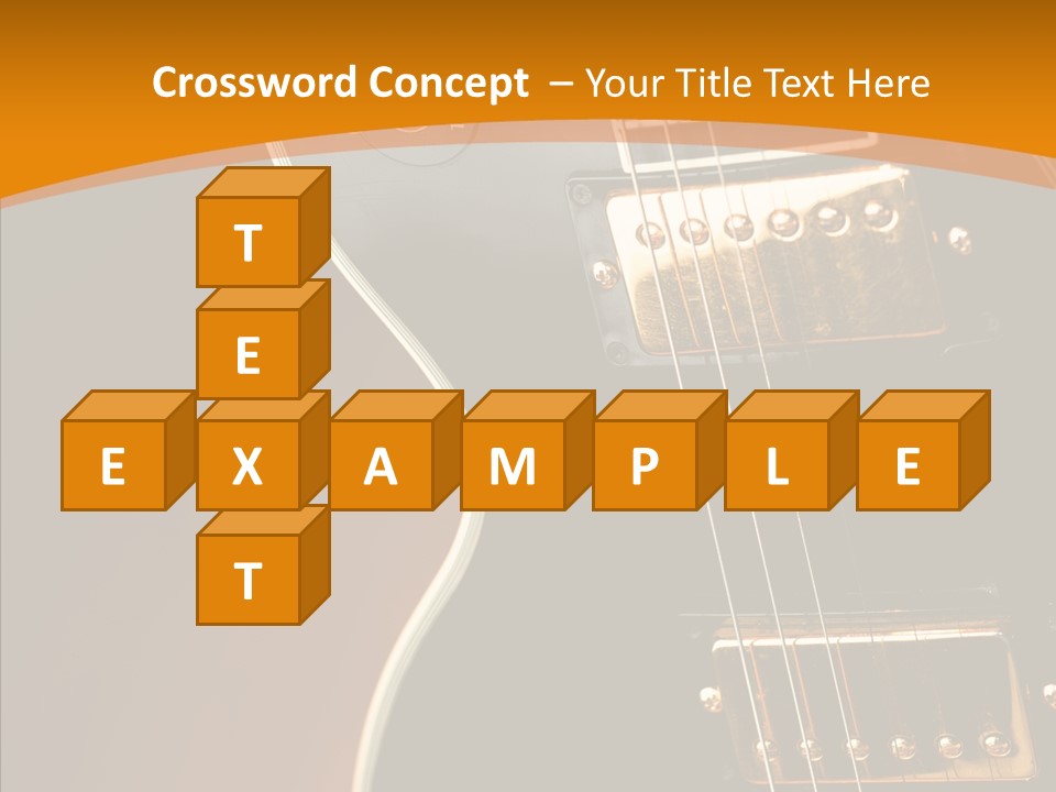 Rock Guitar Black PowerPoint Template