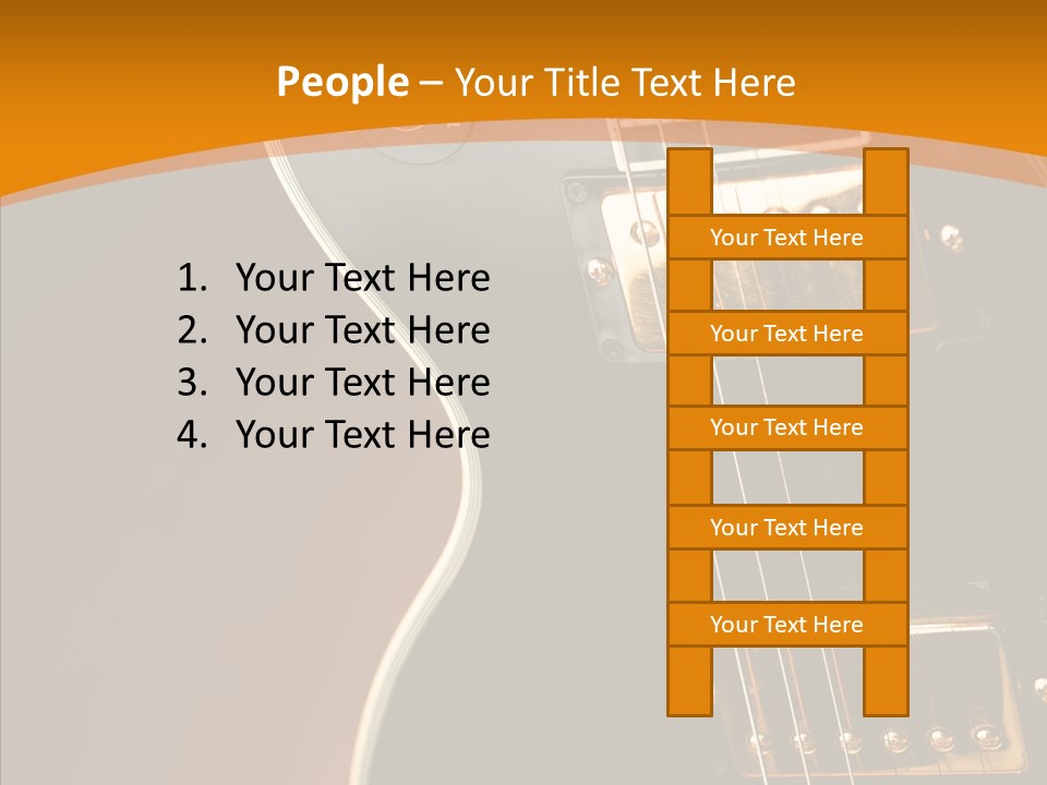 Rock Guitar Black PowerPoint Template