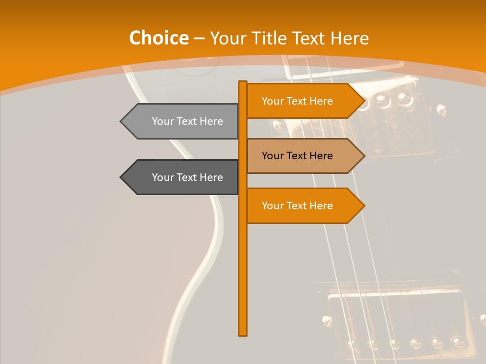 Rock Guitar Black PowerPoint Template
