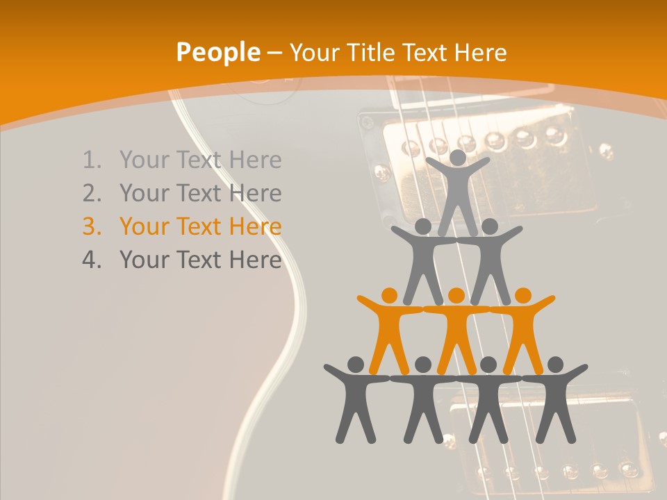 Rock Guitar Black PowerPoint Template