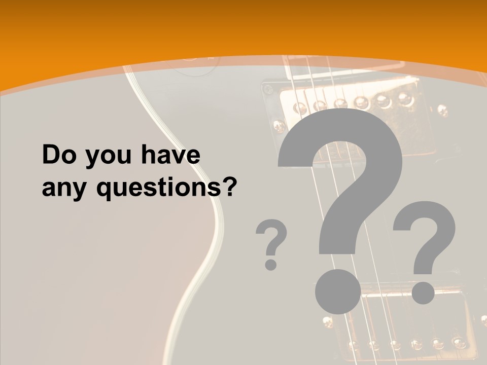 Rock Guitar Black PowerPoint Template