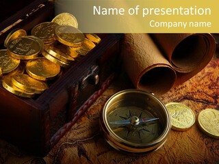 Gold Coins PowerPoint Template