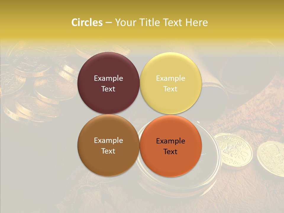 Gold Coins PowerPoint Template