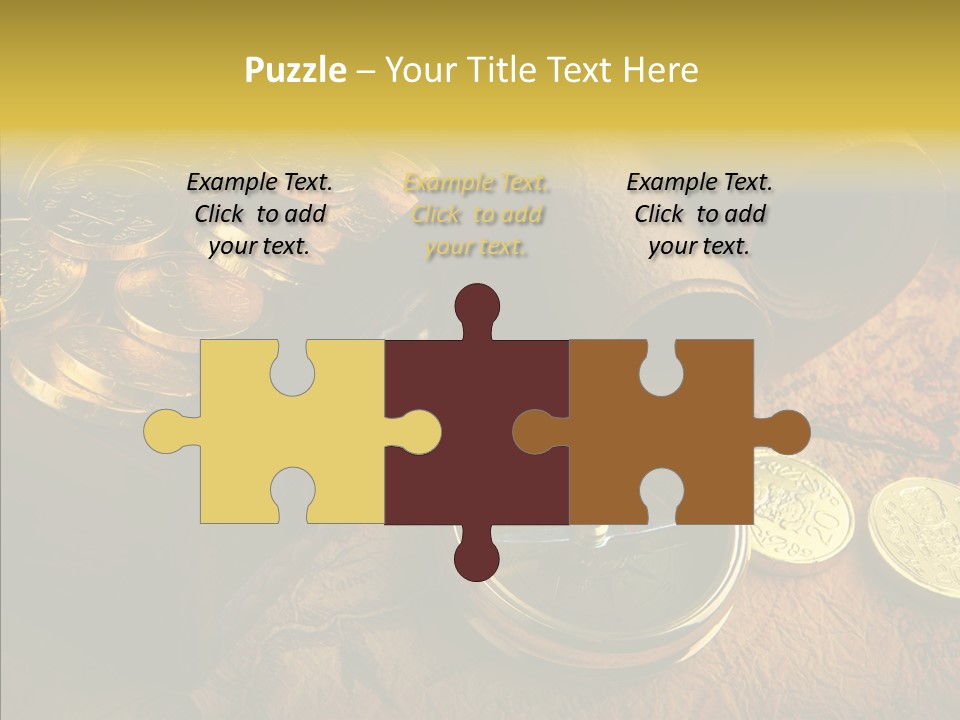 Gold Coins PowerPoint Template