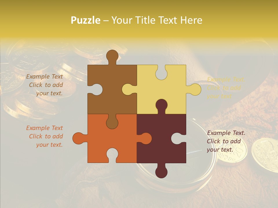 Gold Coins PowerPoint Template