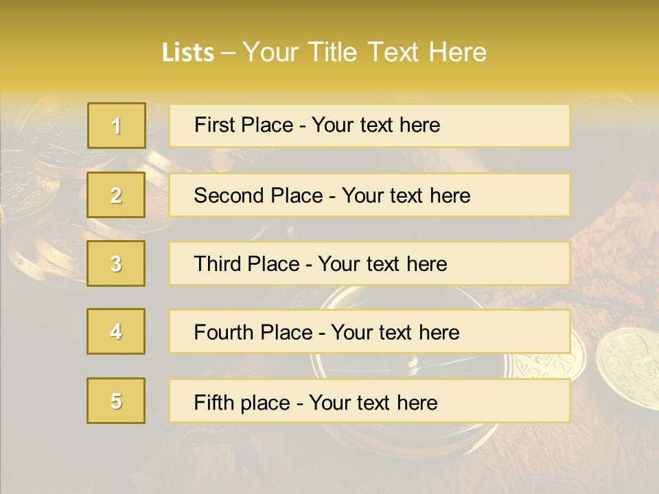 Gold Coins PowerPoint Template