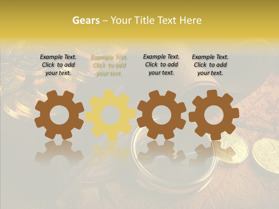 Gold Coins PowerPoint Template