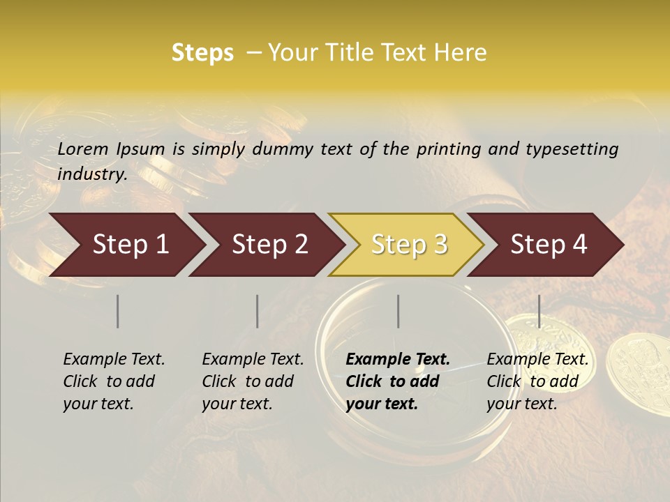 Gold Coins PowerPoint Template