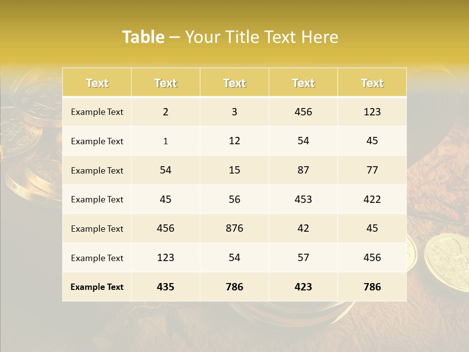 Gold Coins PowerPoint Template