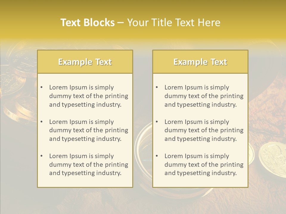 Gold Coins PowerPoint Template