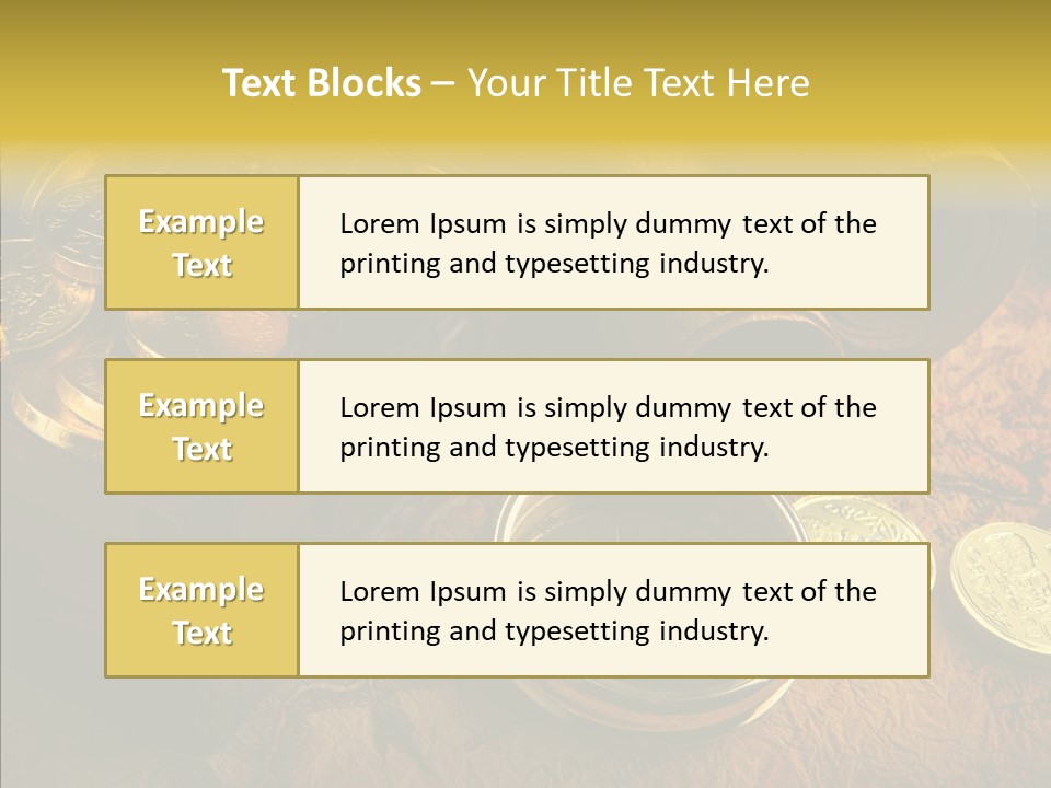 Gold Coins PowerPoint Template