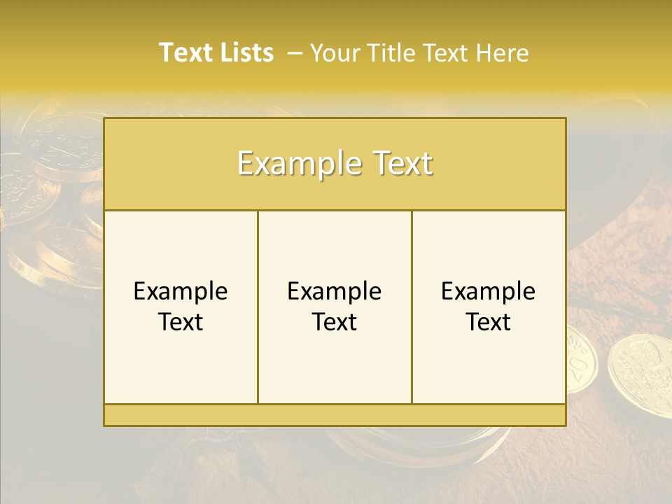 Gold Coins PowerPoint Template