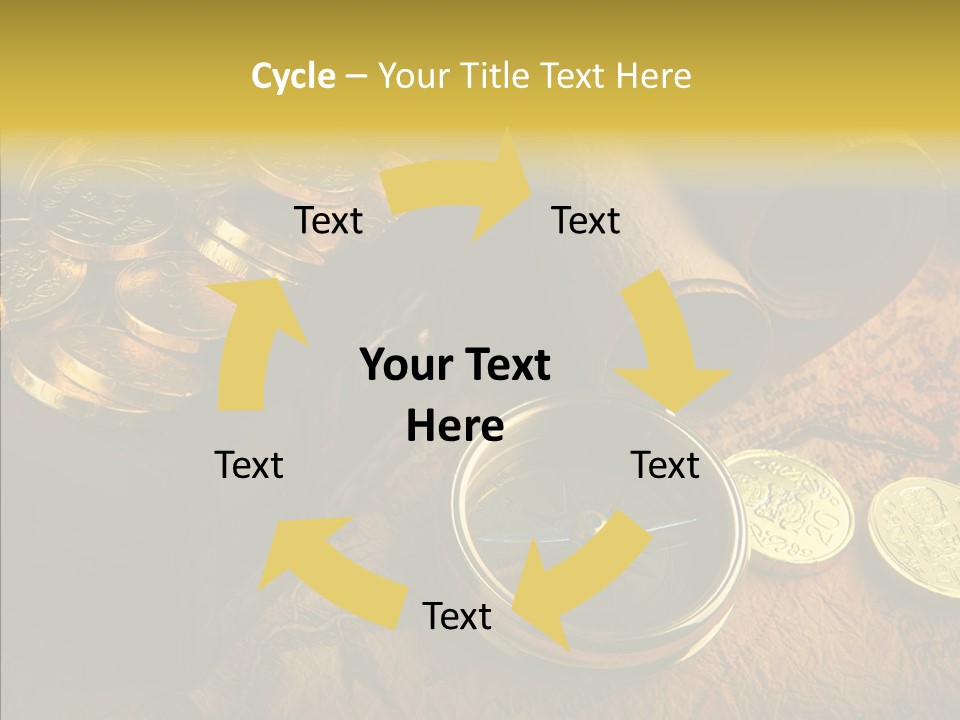 Gold Coins PowerPoint Template