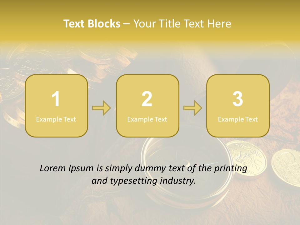 Gold Coins PowerPoint Template