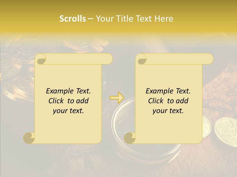 Gold Coins PowerPoint Template