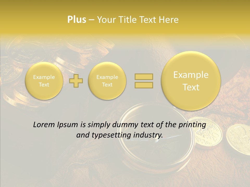 Gold Coins PowerPoint Template