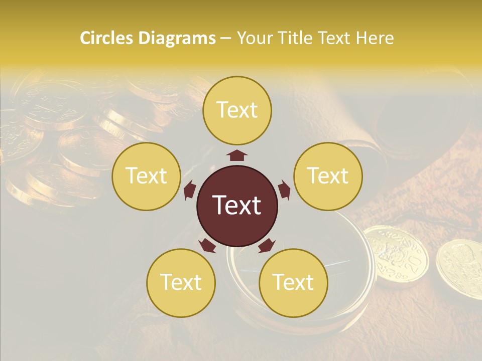 Gold Coins PowerPoint Template