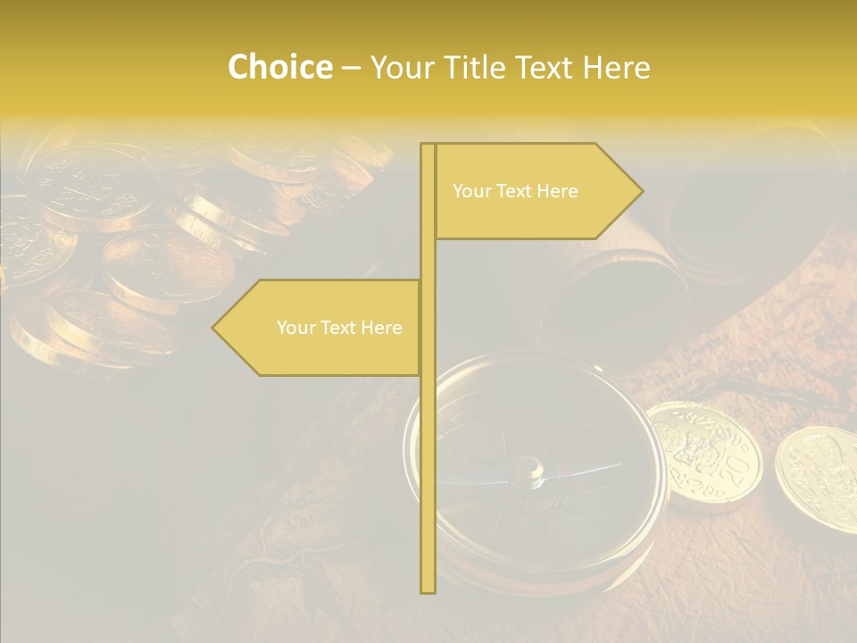 Gold Coins PowerPoint Template
