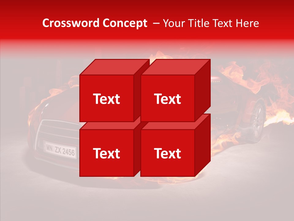 Fire Car PowerPoint Template