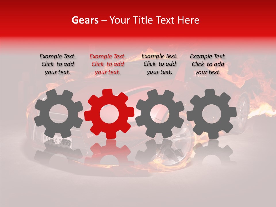 Fire Car PowerPoint Template