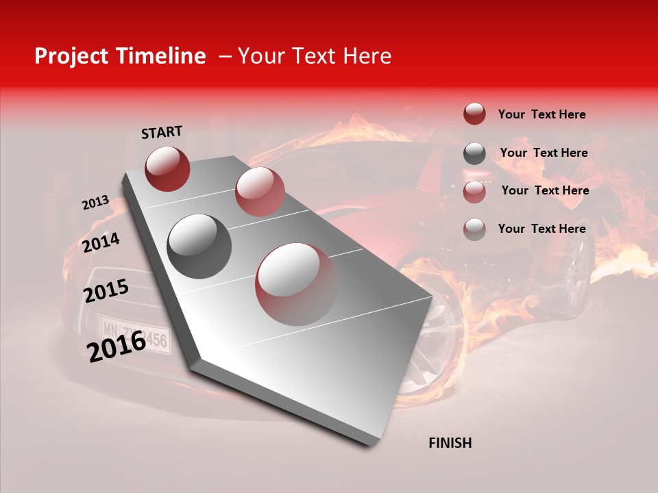 Fire Car PowerPoint Template