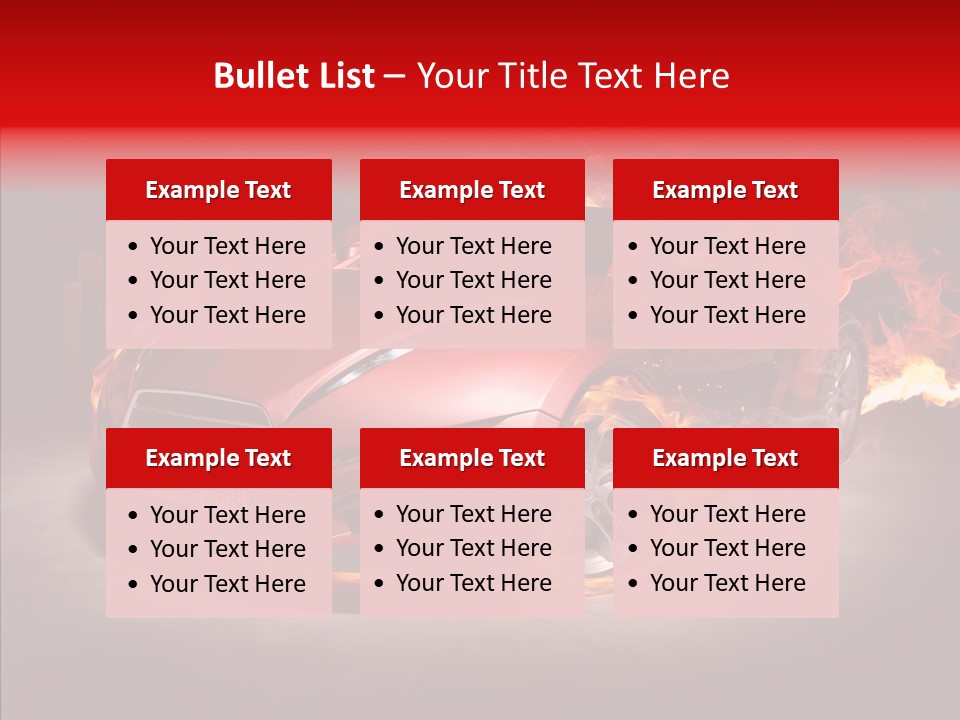 Fire Car PowerPoint Template