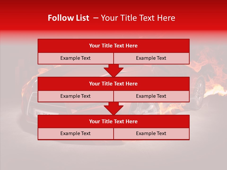 Fire Car PowerPoint Template