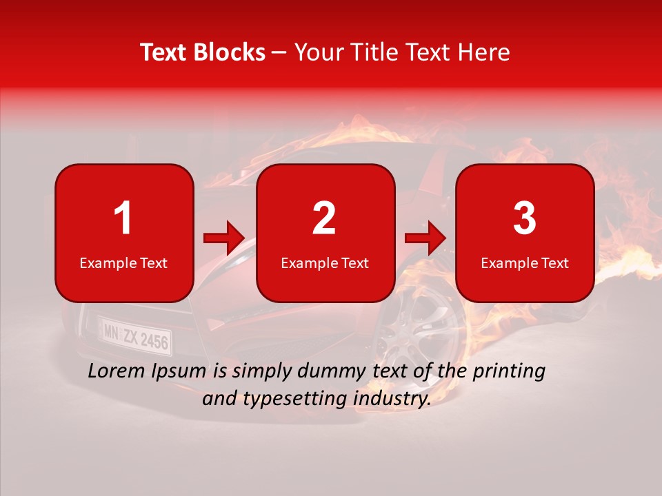 Fire Car PowerPoint Template