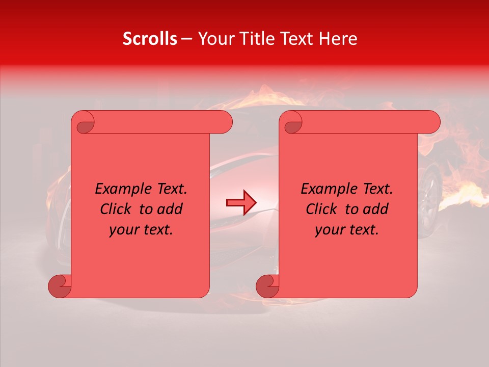 Fire Car PowerPoint Template
