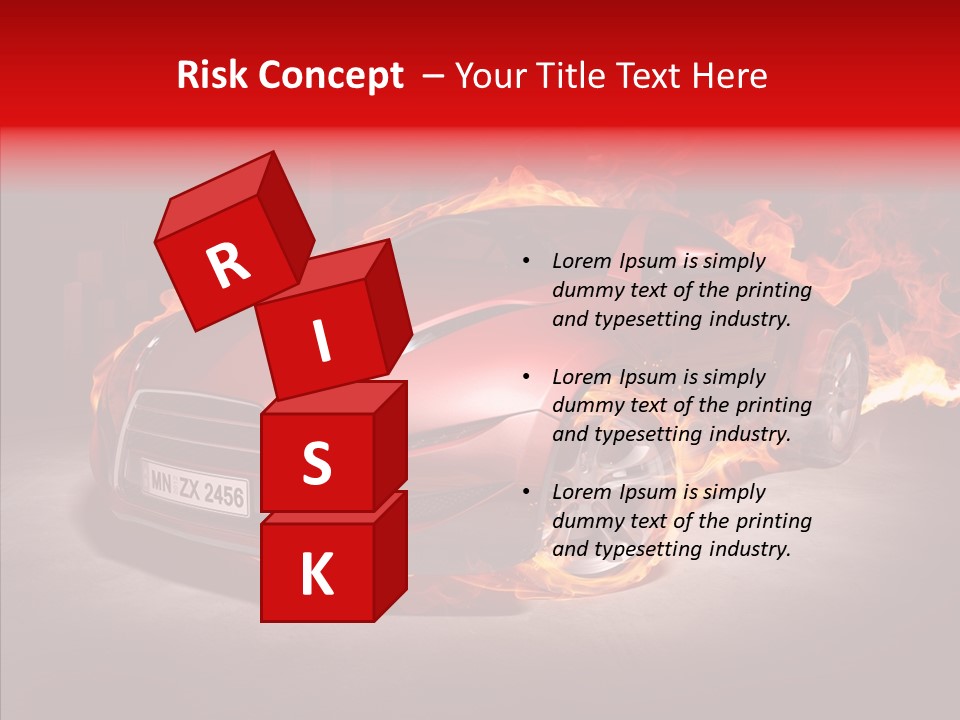Fire Car PowerPoint Template