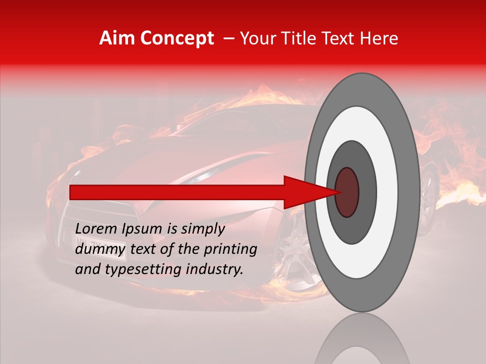 Fire Car PowerPoint Template