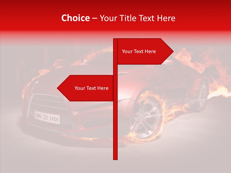 Fire Car PowerPoint Template