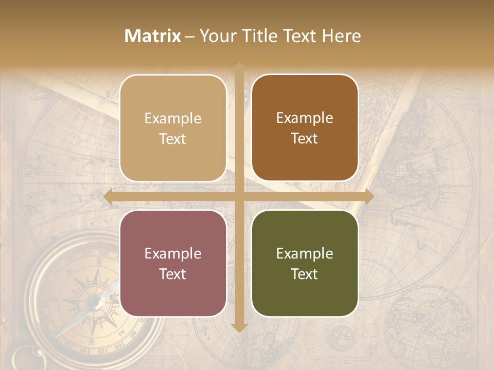 Old Map And Compass PowerPoint Template