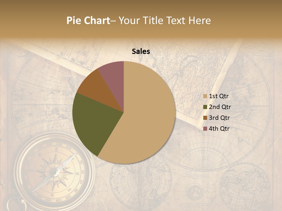 Old Map And Compass PowerPoint Template