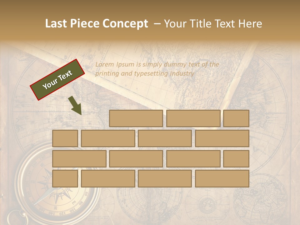 Old Map And Compass PowerPoint Template