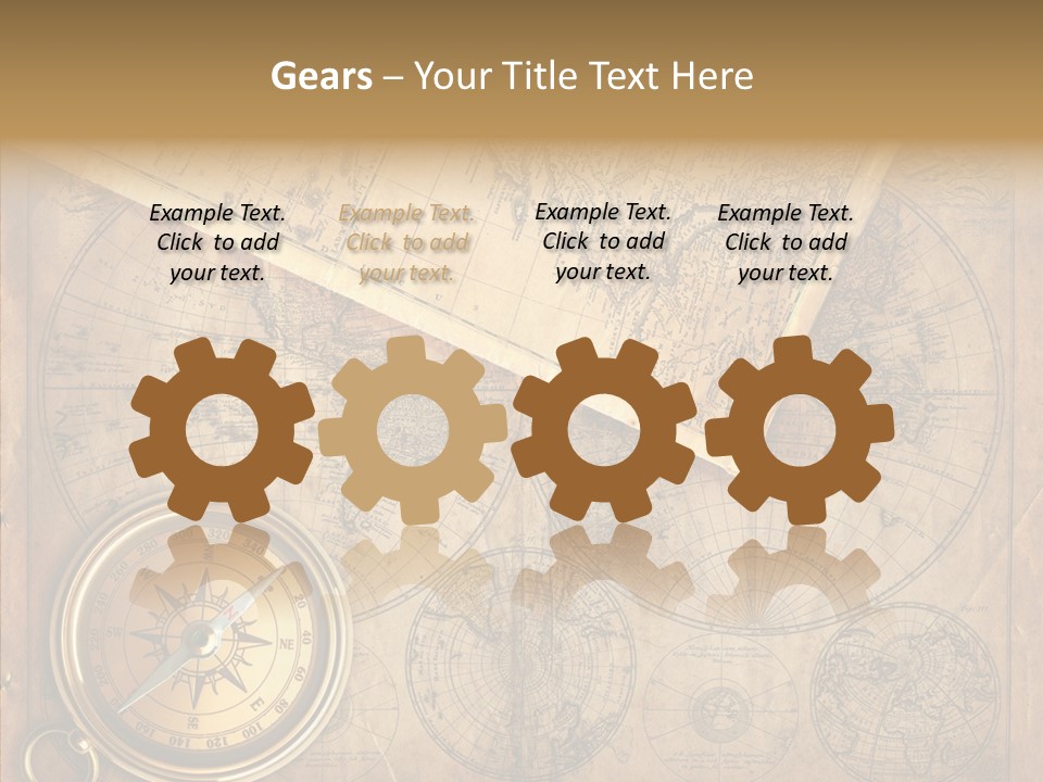 Old Map And Compass PowerPoint Template