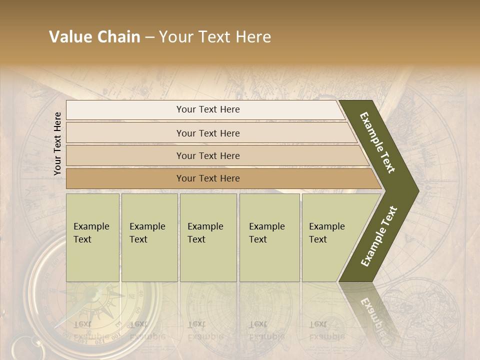 Old Map And Compass PowerPoint Template