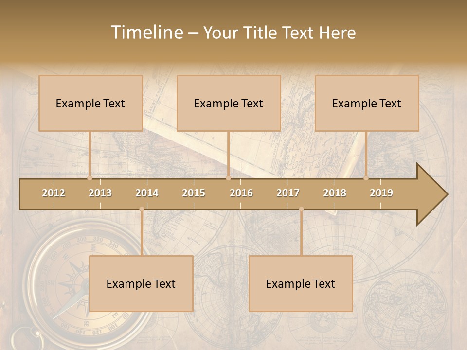 Old Map And Compass PowerPoint Template