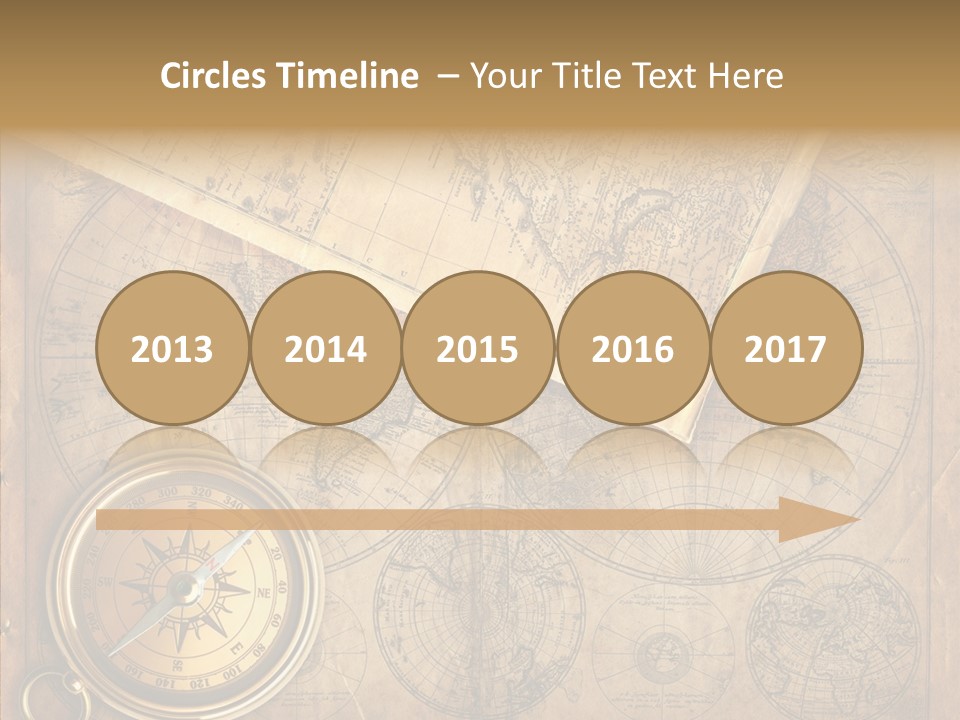 Old Map And Compass PowerPoint Template