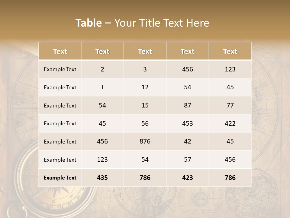 Old Map And Compass PowerPoint Template