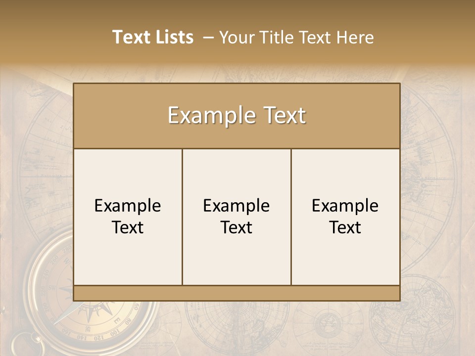 Old Map And Compass PowerPoint Template