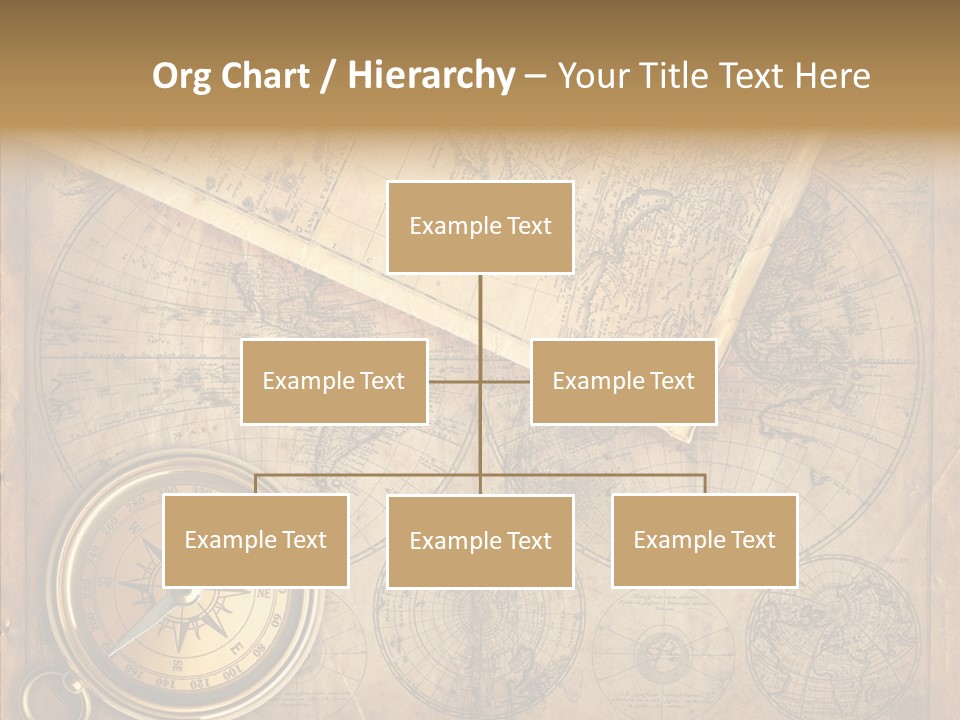 Old Map And Compass PowerPoint Template