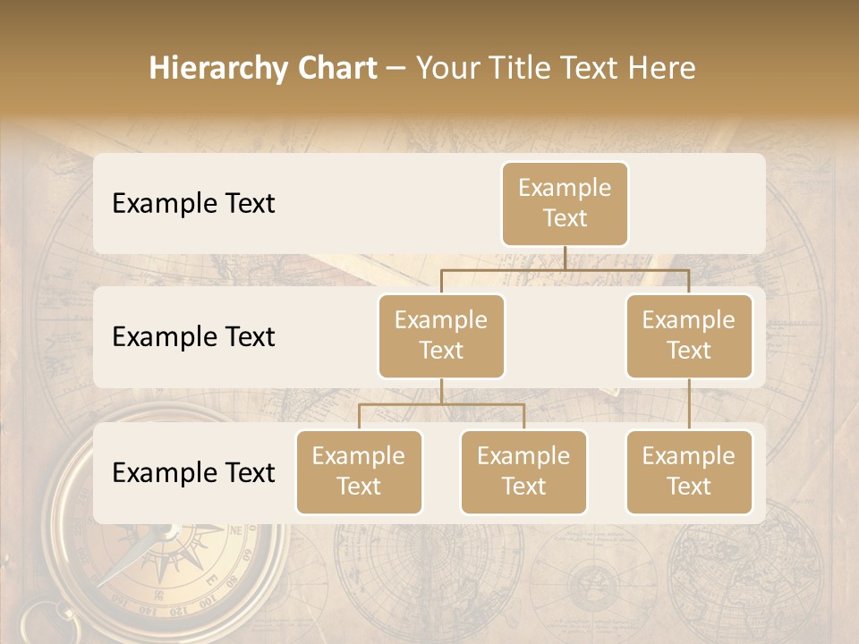 Old Map And Compass PowerPoint Template
