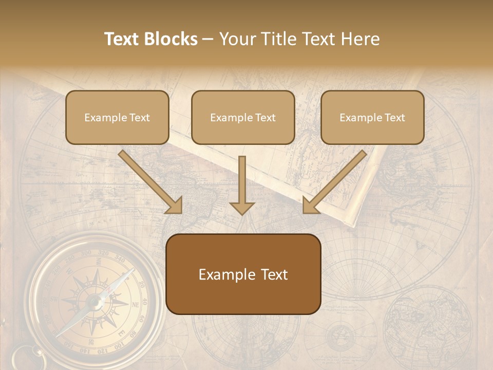 Old Map And Compass PowerPoint Template