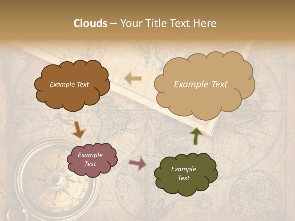 Old Map And Compass PowerPoint Template