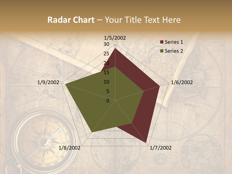 Old Map And Compass PowerPoint Template