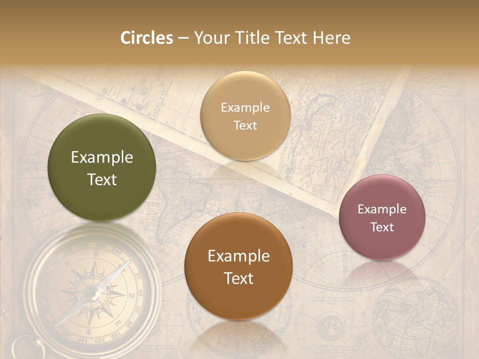 Old Map And Compass PowerPoint Template